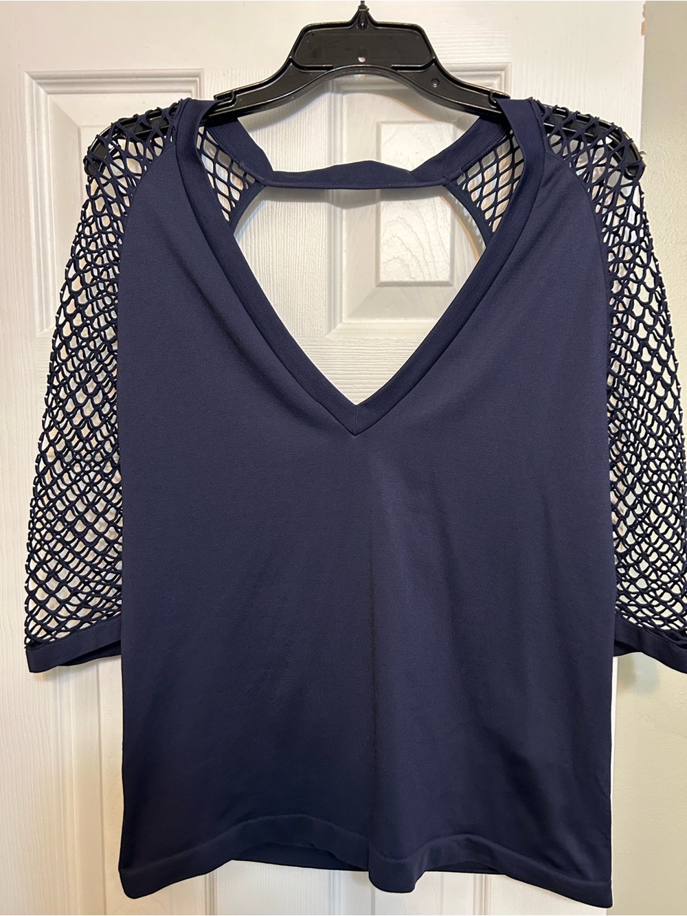 VENUS Deep Navy V-Neck Top